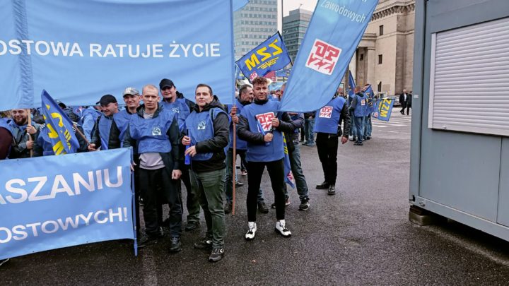 ZZTI na manifestacji w Warszawie